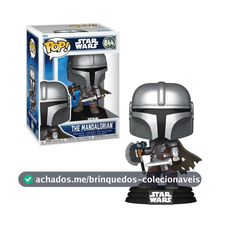 Boneco Funko Pop! Star Wars - Mandaloriano Com Duas Armas