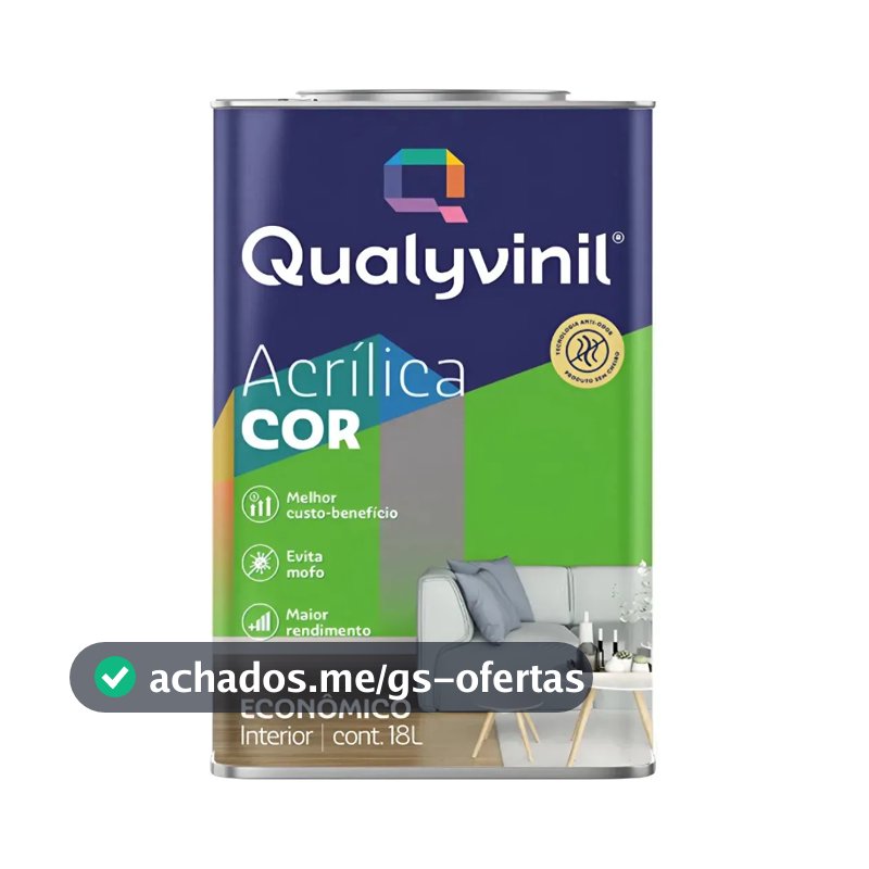 Qualyvinil Acrilica Economica Branco 1 8l Bco Balde Cor Cenoura