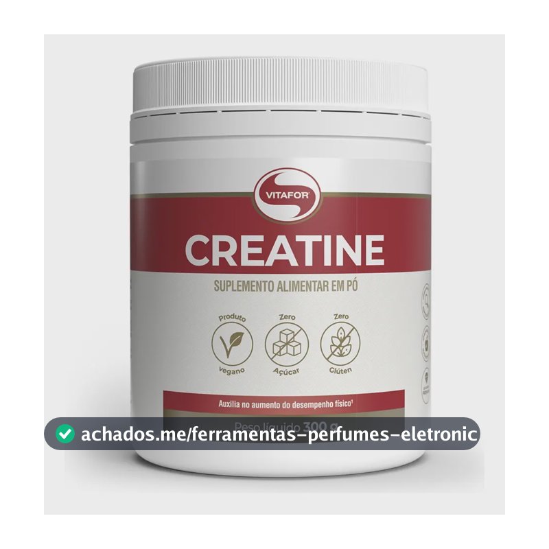 Creatina Monohidratada Sem Sabor 300g Vitafor Sem Sabor