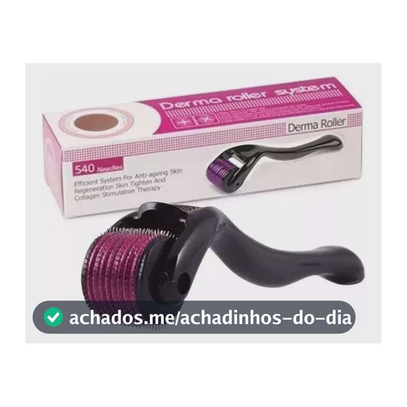 Dermaroller Microagulhamento 540 Agulhas 2mm Rosto Corpo Barba