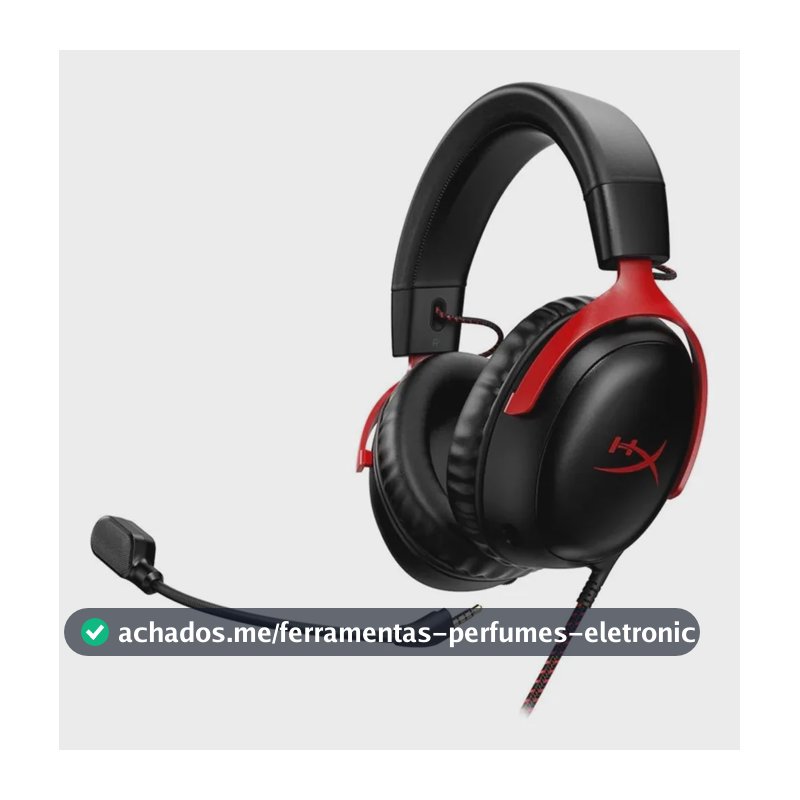 Headset Gamer Hyperx Cloud Iii Preto Vermelho Drivers 53mm