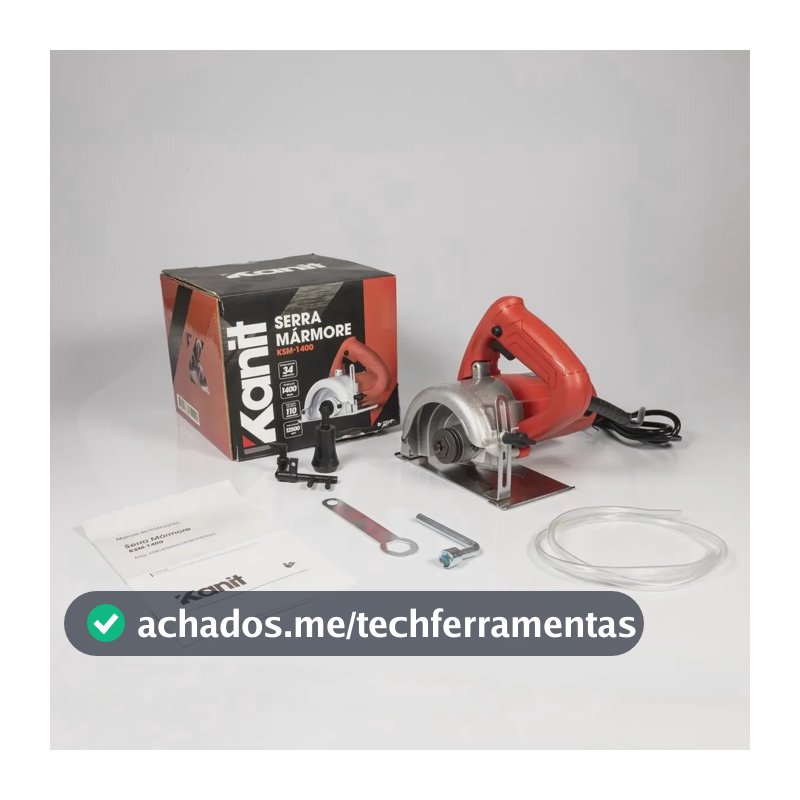 Serra Mármore Kanit P/ Corte Concreto 1400w Com Acessórios