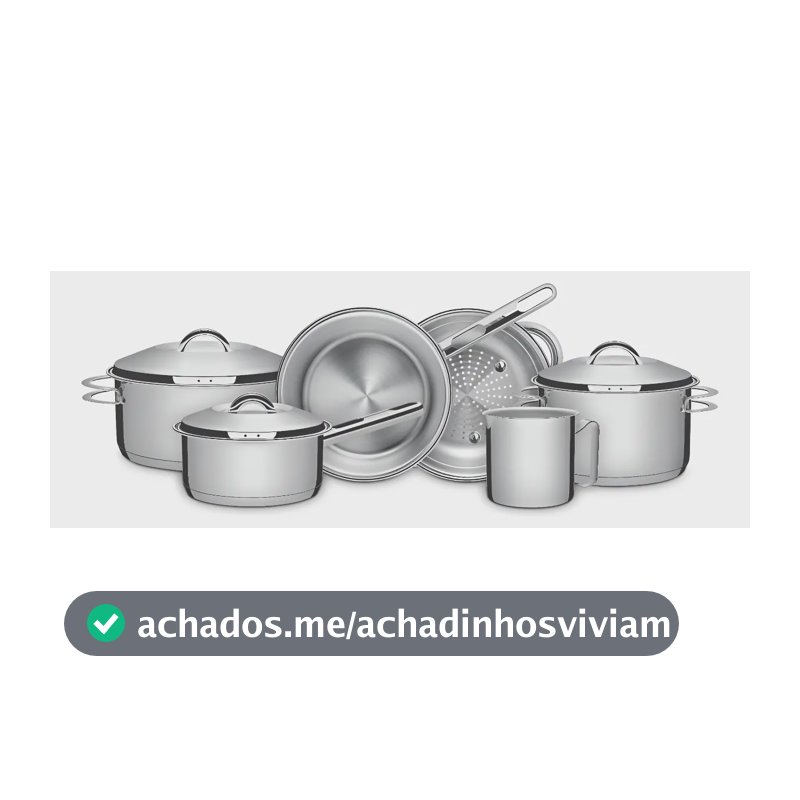 Kit Jogo De Panelas Solar 6 Peças com Fundo Triplo e Tampas de Inox Tramontina