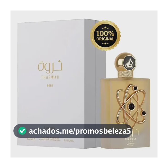 Perfume Tharwah Gold Eau De Parfum 100ml Lataffa Árabe Original Unissex Edp