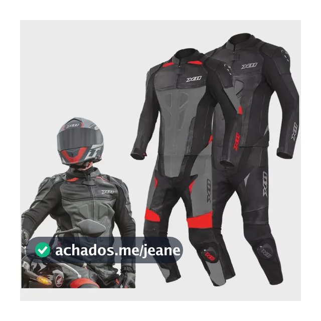Macacao X11 Speed 2 Motoqueiro Superbike 2 Pç Couro Bovino