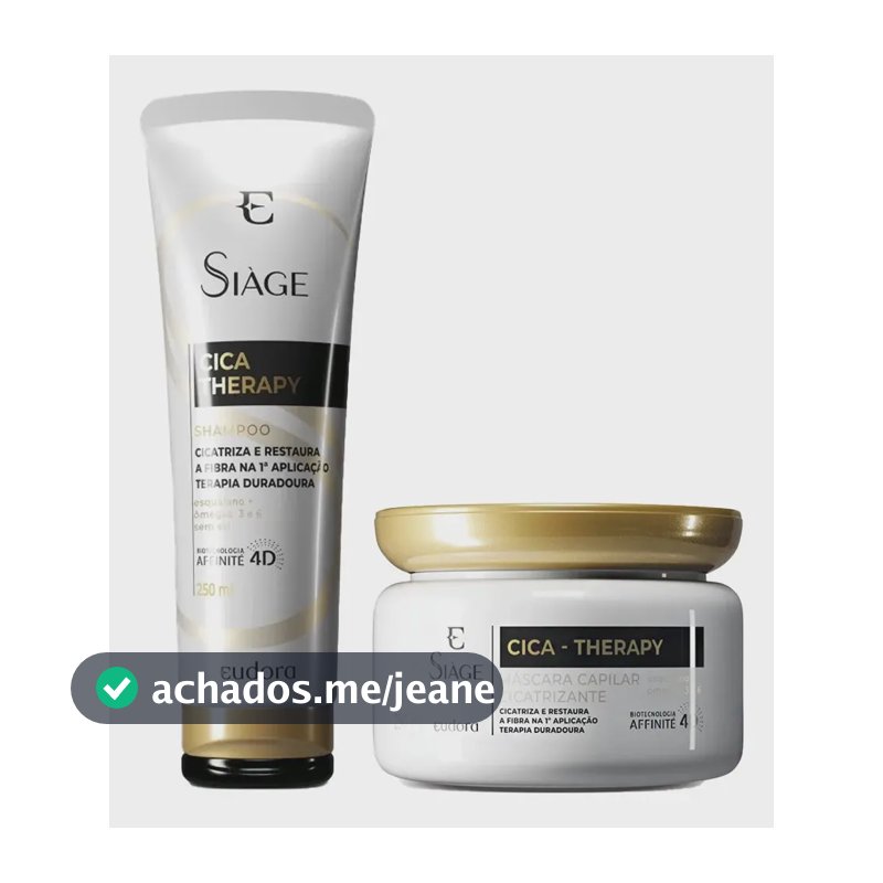 Kit Eudora Siáge Cica-therapy Shampoo 250ml + Máscara 250g