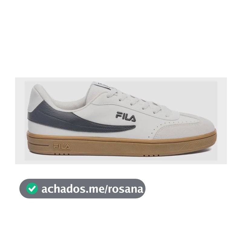 Tênis Casual Masculino Court 80 Fila Branco/preto Liso 41 Br