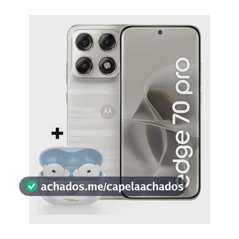 Kit Smartphone Motorola Edge 70 Pro 5g 256gb Branco + Moto Buds 2 Plus Bose Branco