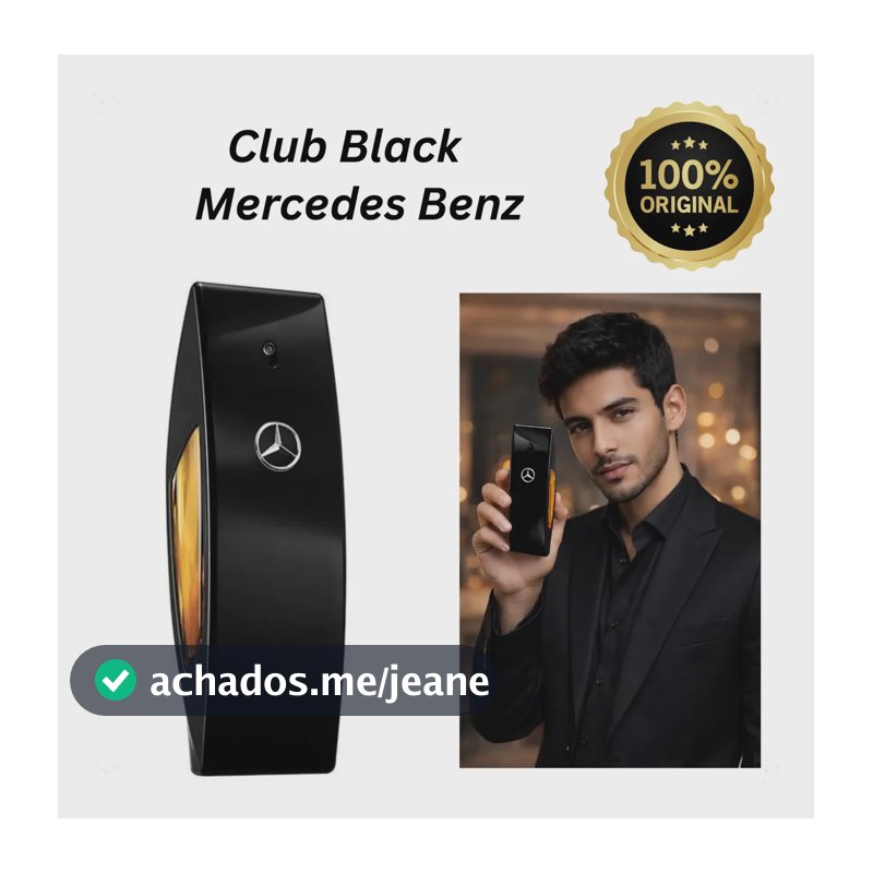 Perfume Mercedes Benz Club Black Edt Masculino 100ml Original Lacrado