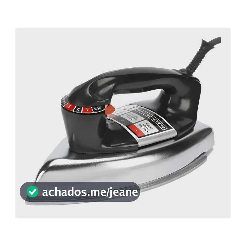 Ferro De Passar Roupa A Seco Black Decker Base Alumínio Vfa Preto 110v/127v