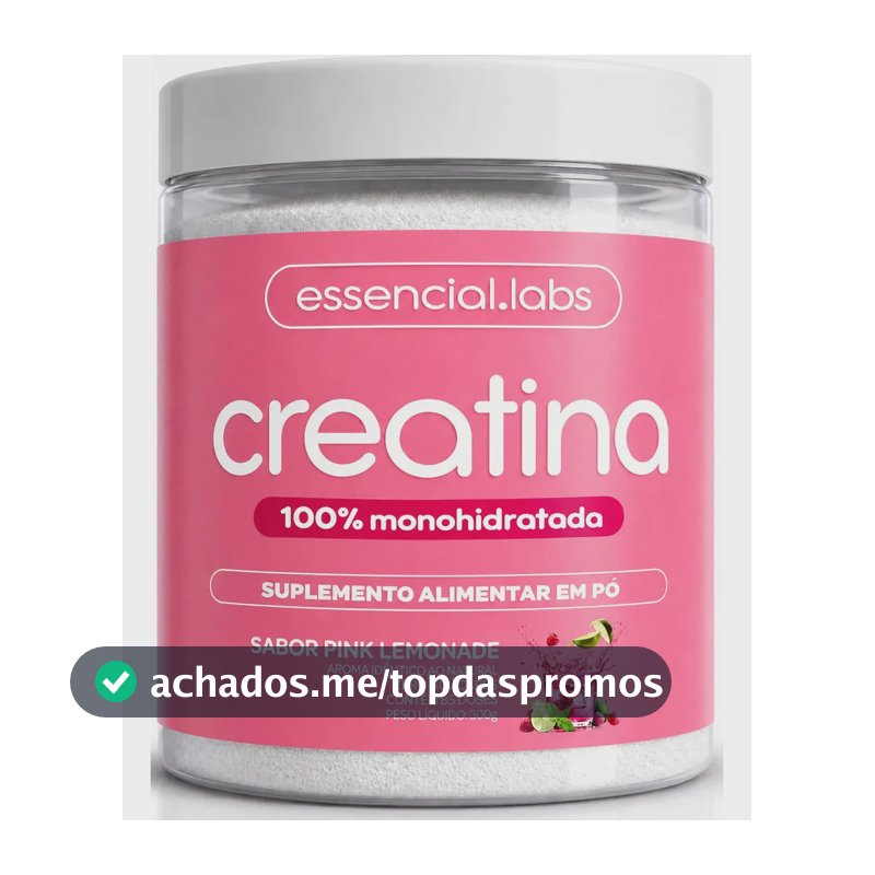 CREATINA MONOHIDRATADA 100% Pura - Sabor Pink Lemonade - 300g