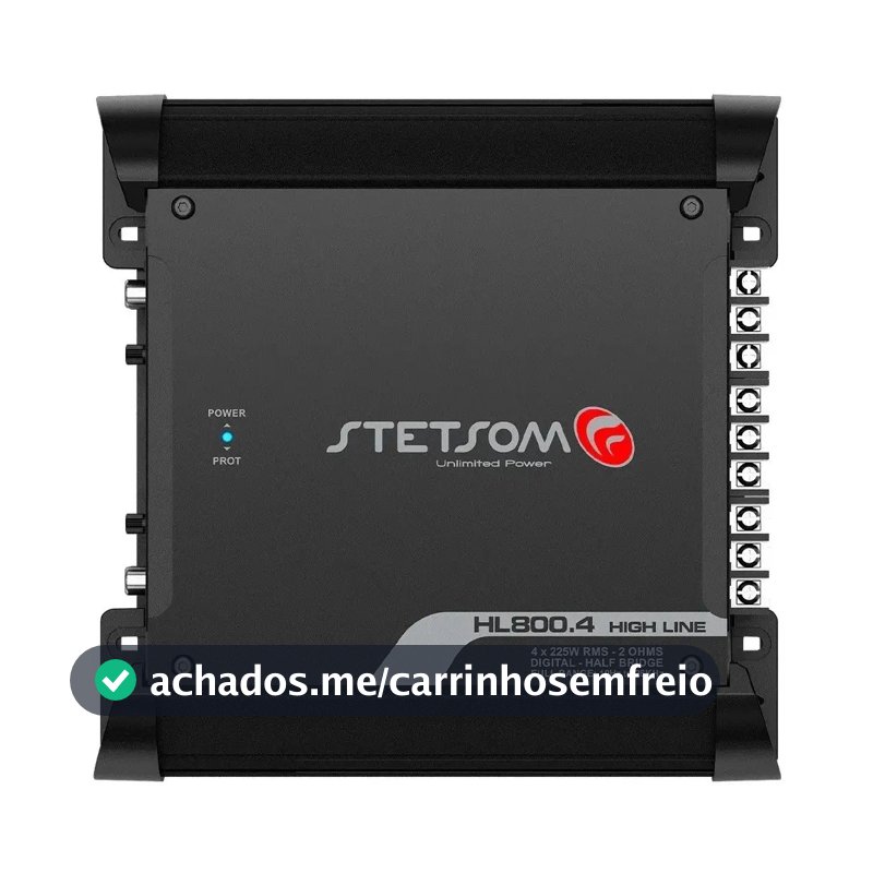 Módulo Amplificador Stetsom High Line HL 800.4 de 800W para 4 Canais e 2 Ohms