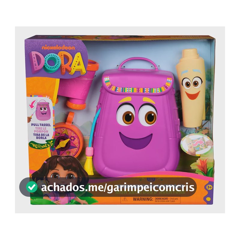 Dora Aventureira - Mochila Com Mapa, Binóculo E Bússola