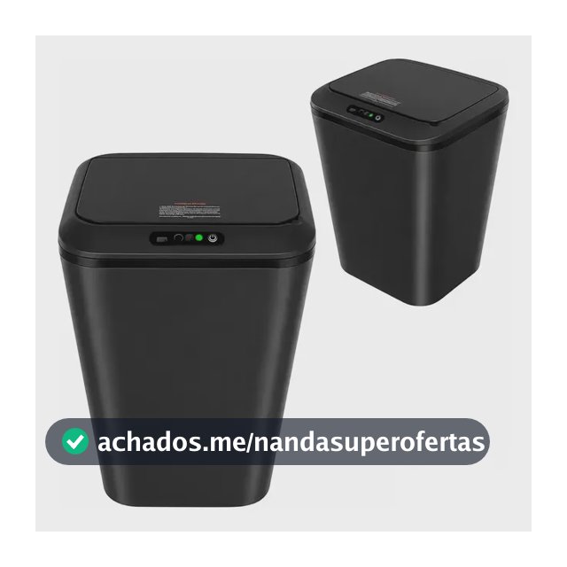 Lixeira Inteligente 16L Automática com Sensor de Presença Tampa Sem Contato Recarregável USB Controle de Odor