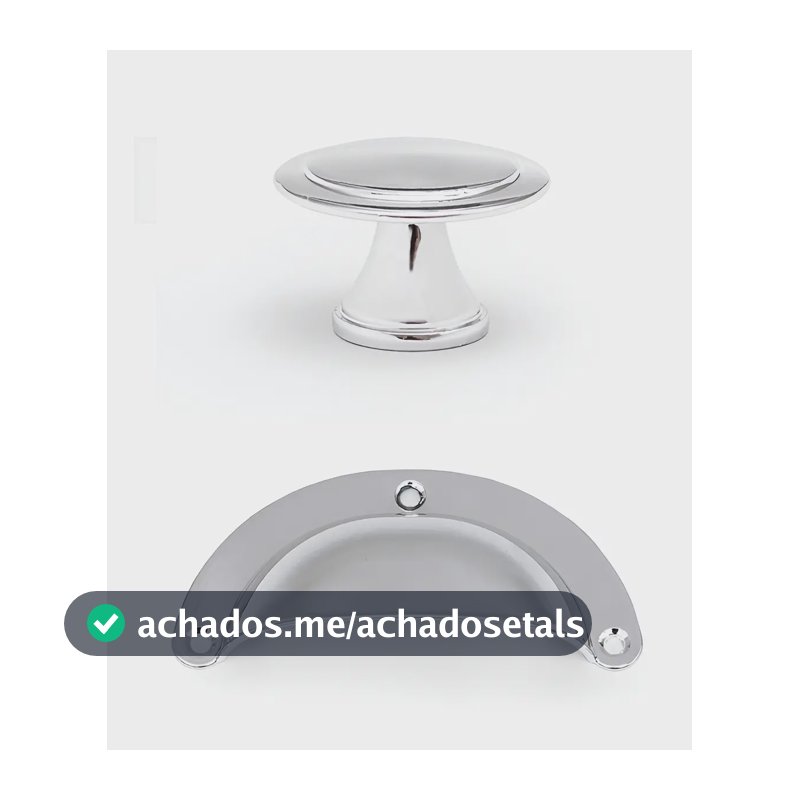 Puxadores Moveis Kit Com 7 Peças + Puxadores Moveis Cor Cromado