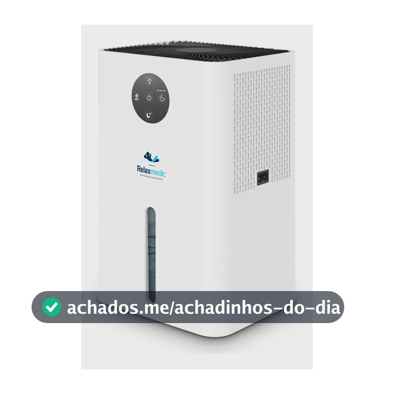 Desumidificador de Ar Elétrico Antimofo 1800ml Relaxmedic
