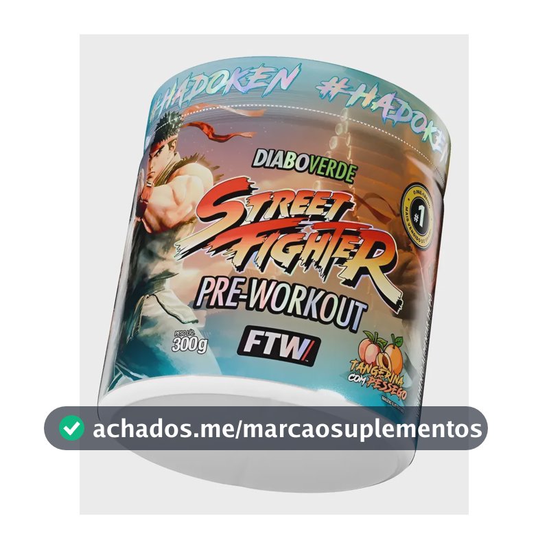 Pré Treino Dv Street Fighter 300g Tangerina C/ Pêssego -ftw Tangerina C/ Pêssego