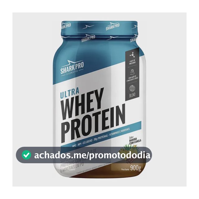 Ultra Whey Protein Pote 900g Sabor Banana C/canela Shark Pro Banana Com Canela