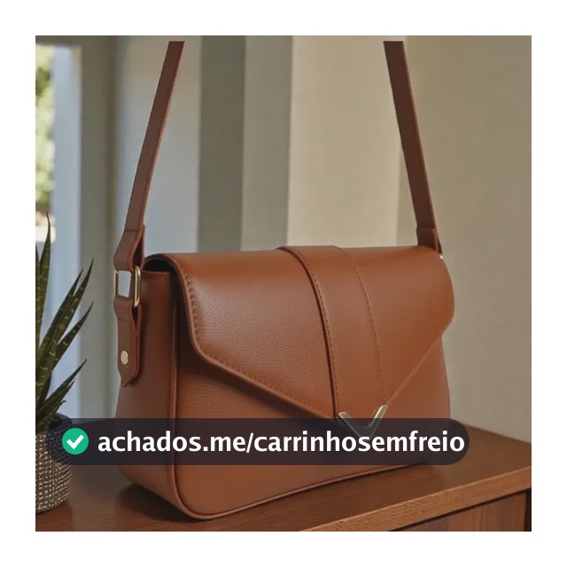 Bolsa Feminina Baguete De Ombro Com Detalhes Em Dourado