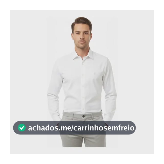 Camisa Masculina Slim Fit Polo Wear Branco M