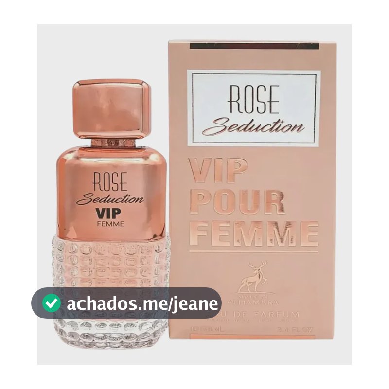 Rose Seduction Vip Para Mulheres Maison Alhambra Edp 100 Ml