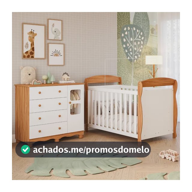 Quarto De Bebê Completo Berço Americano Marquesa Cômoda Uli
