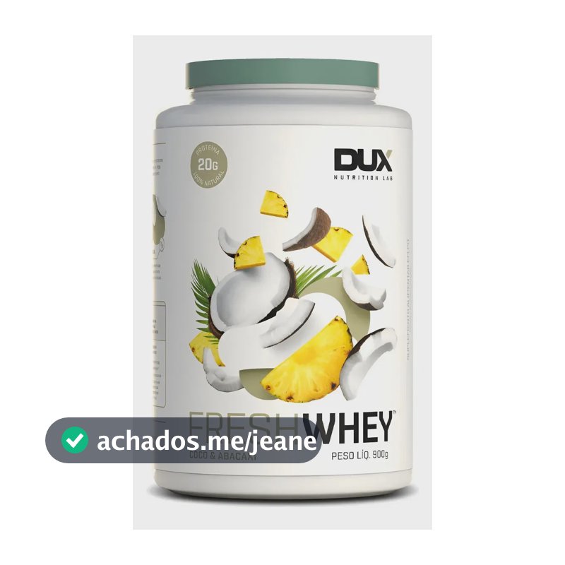 Whey Protein 3w - Fresh Whey - Dux Nutrition - 900g Sabor Coco E Abacaxi