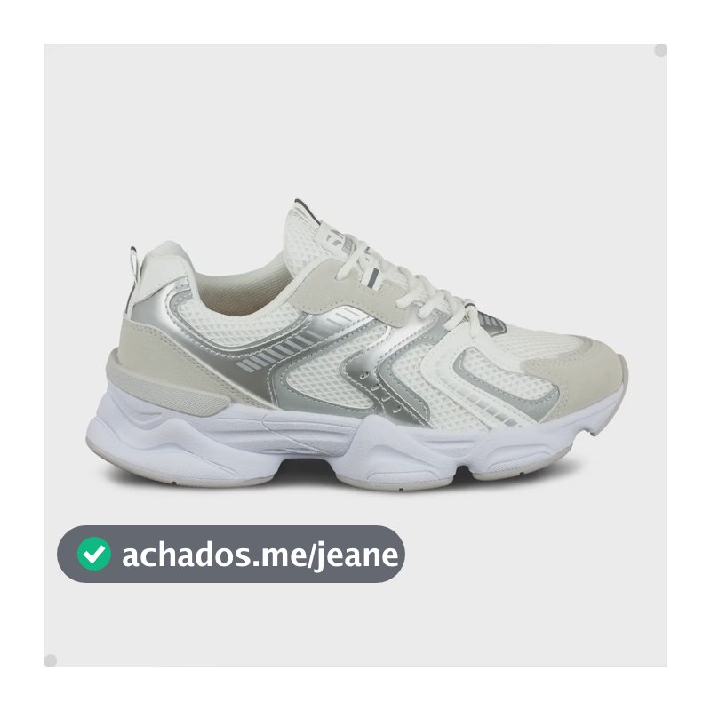 Tênis Chunky Ramarim Feminino Lançamento Moderno Envio 24 Hr Branco 37 Br
