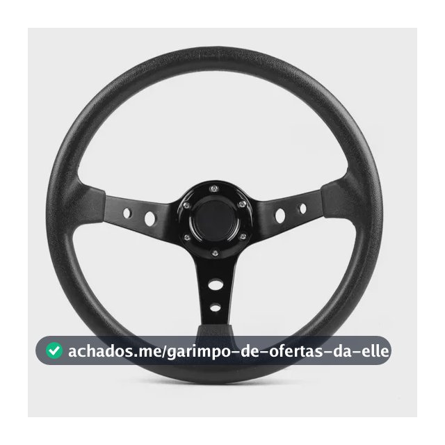Volante Deep Dish Fundo 6x70mm Esportivo Tunning Esportivo