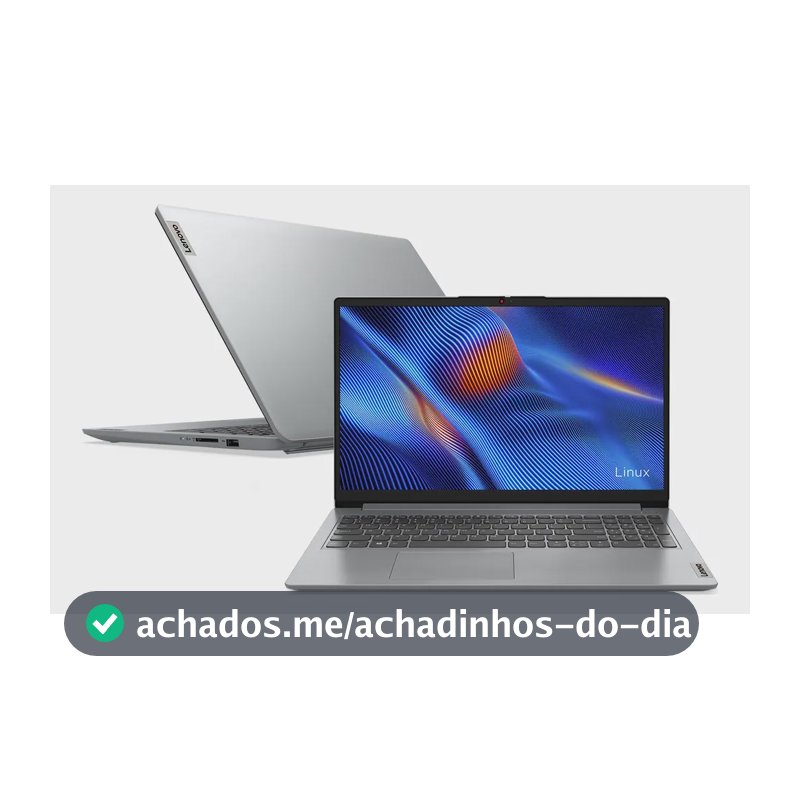 Notebook Lenovo Ideapad 1 Intel Core i3 1215U 4gb Ram 128gb Ssd Linux Tela 15,6" Intel Uhd Graphics 82VYS01100
