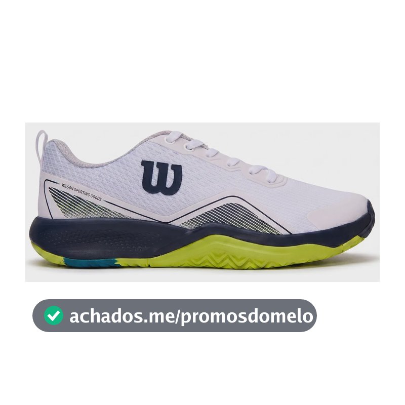 Tênis Wilson Court P/ Jogar Tennis Original Branco/marinho/verde-cítrico Liso 39