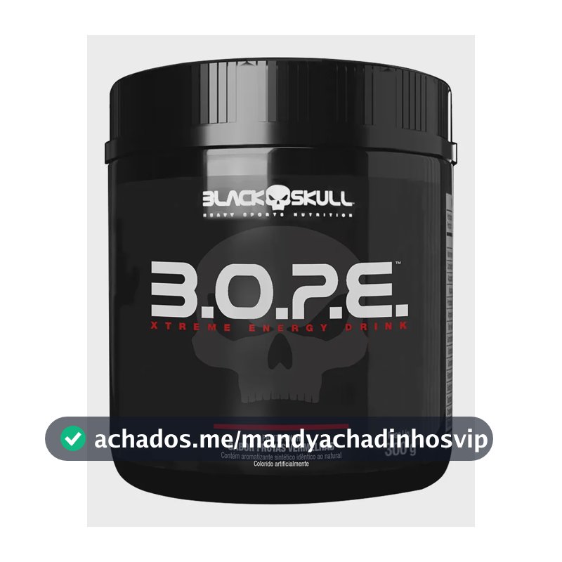 Pré Treino B.O.P.E - 300g - Sabor Frutas vermelhas- Black Skull