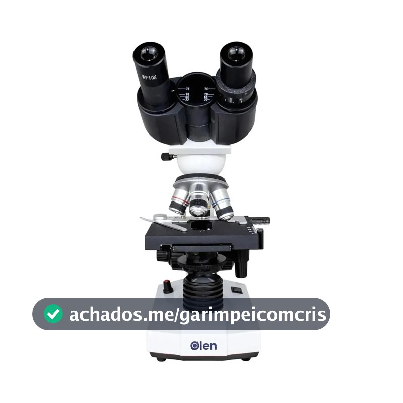 Microscópio Óptico Biológico Binocular 1600x Acromático Olen