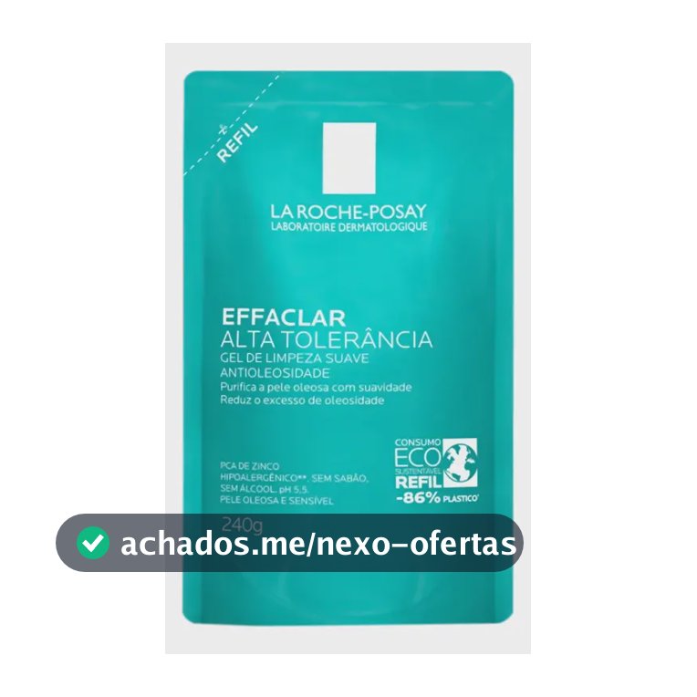 Gel de Limpeza Facial Refil para Peles Mistas a Oleosas e Sensíveis Limpeza Profunda sem Ressecar Effaclar Alta Tolerância Dermatológica La Roche-Posay 240g