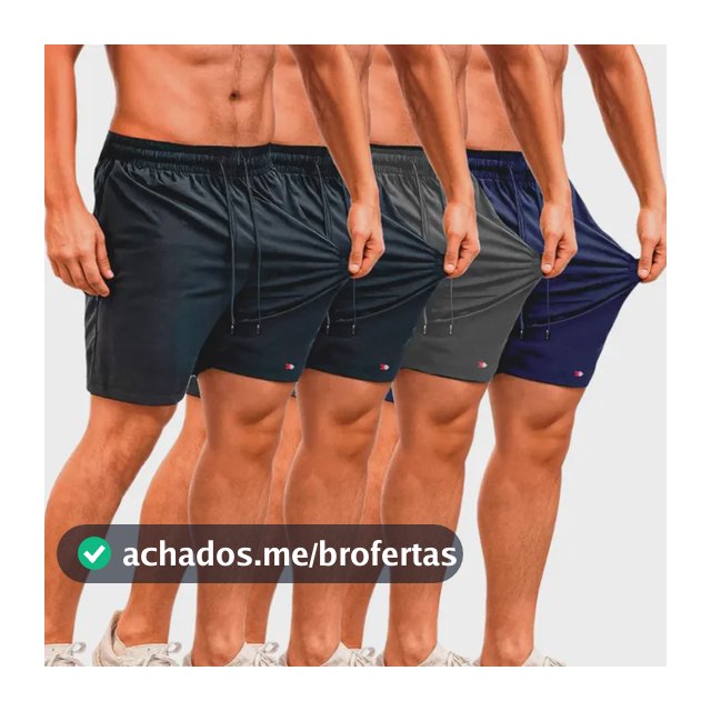 Kit 4 Bermuda Shorts Tactel Sandrini Elastano Academia Praia Sortidos Liso P