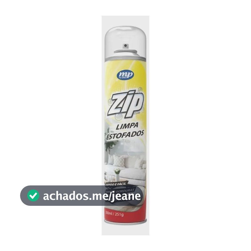 Limpa-Estofado Aerossol My Place Zip Clean Frasco 300ml Limpeza a Seco