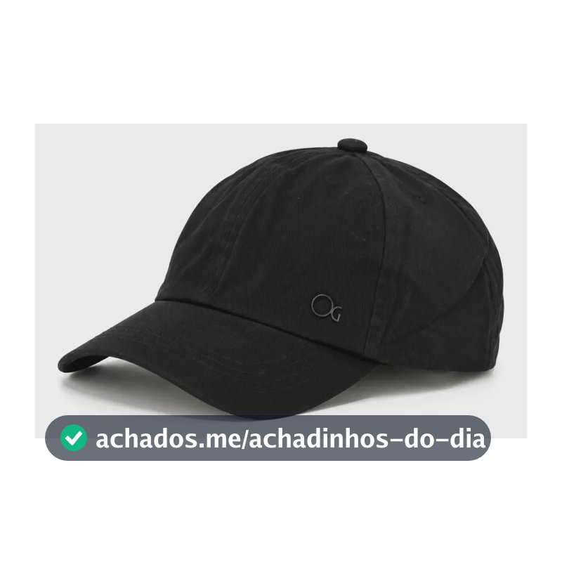 Boné Ogochi Básico Algodão Aba Curva Masculino Premium Preto Único Liso