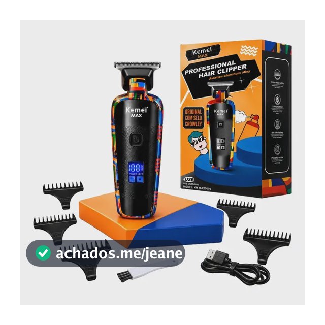Máquina De Acabamento Profissional Kemei - Max5090 Visor Lcd Multicolor 127/220v