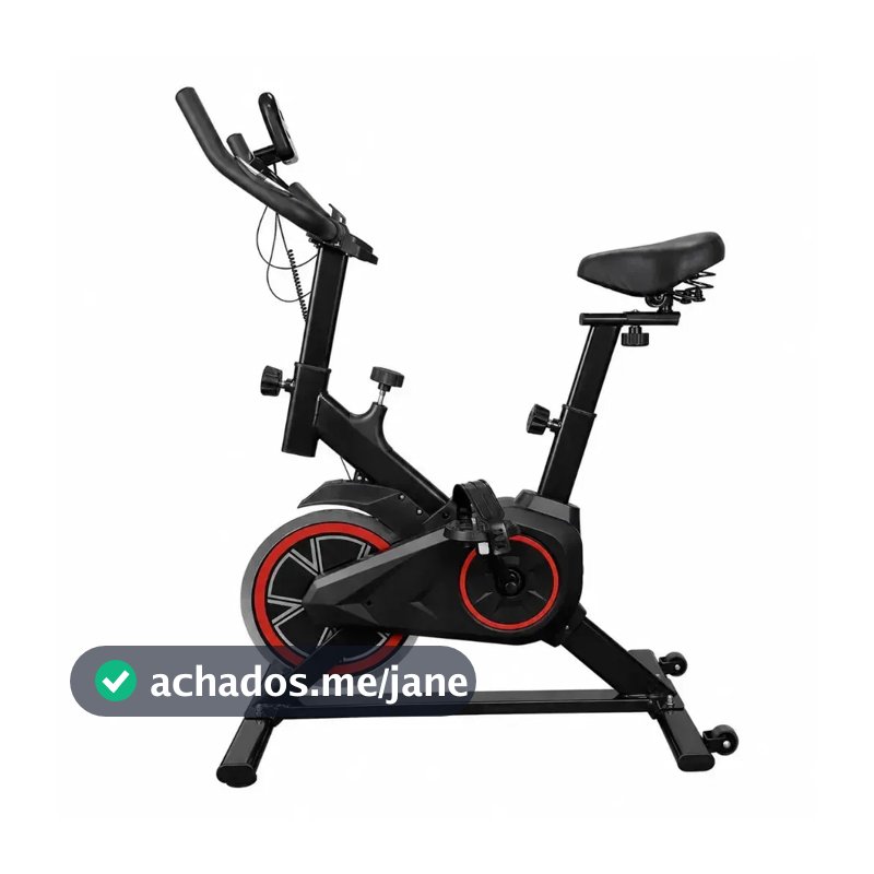 Bicicleta Ergométrica Bike Spinning Para Exercícios Com Volante e Display LCD