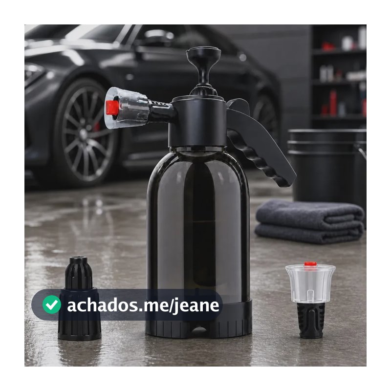 Pulverizador Manual Snow Foam 2L com 2 Bicos, Espumador de Pressão para Lavagem Automotiva, Carro, Moto, Bicicleta, Rodas, Casa e Jardim Hardline