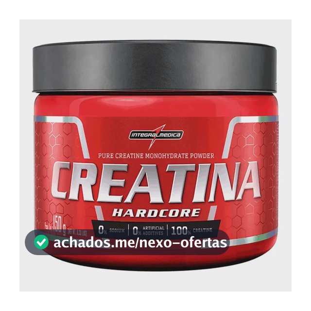 Creatina Integralmédica Monohidratada Hardcore em pó Sem sabor x 150g
