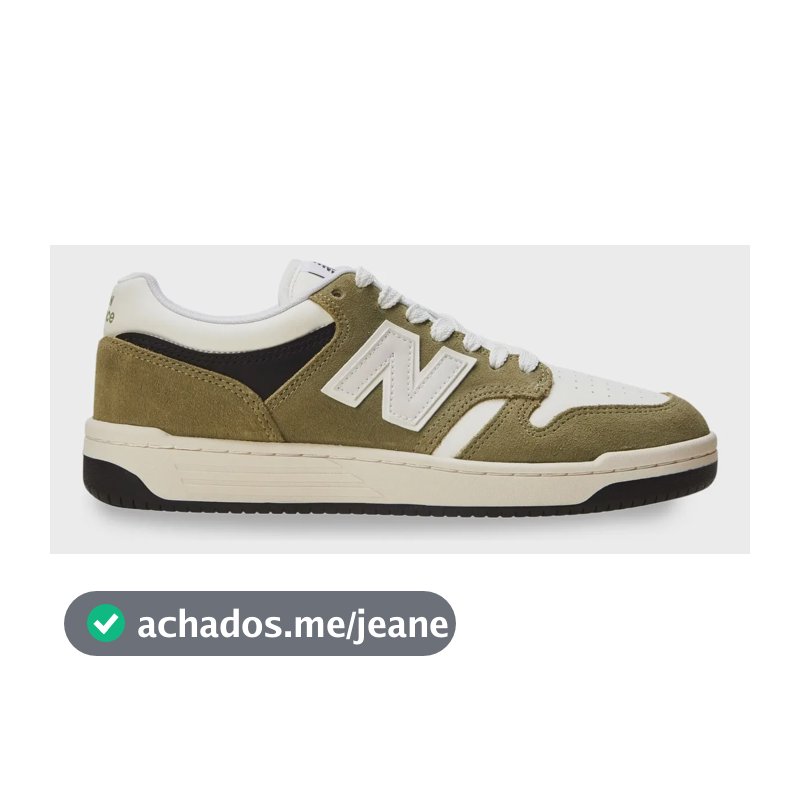 Tênis Casual Masculino E Feminino 480 Low New Balance Verde-musgo Liso 41 Br