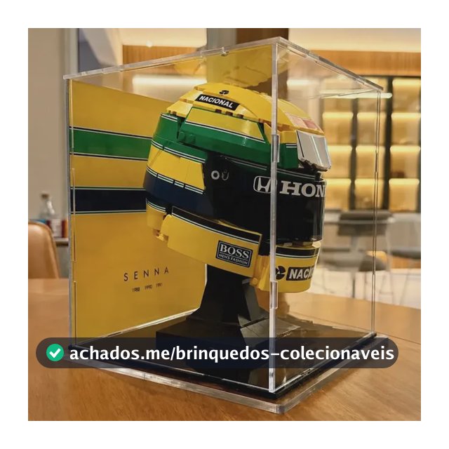 Redoma/display Premium Para Capacete Ayrton Senna - Lego® Cristal