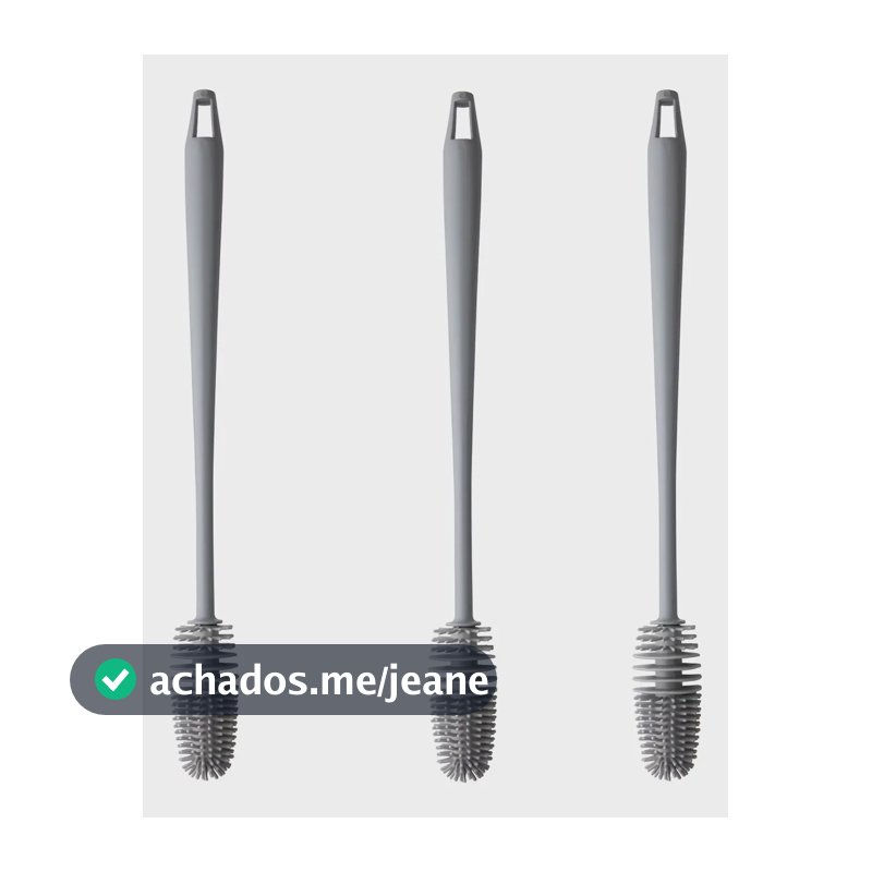 Kit 3 Escova Multiuso Silicone Lavar Garrafa Mamadeira Copo