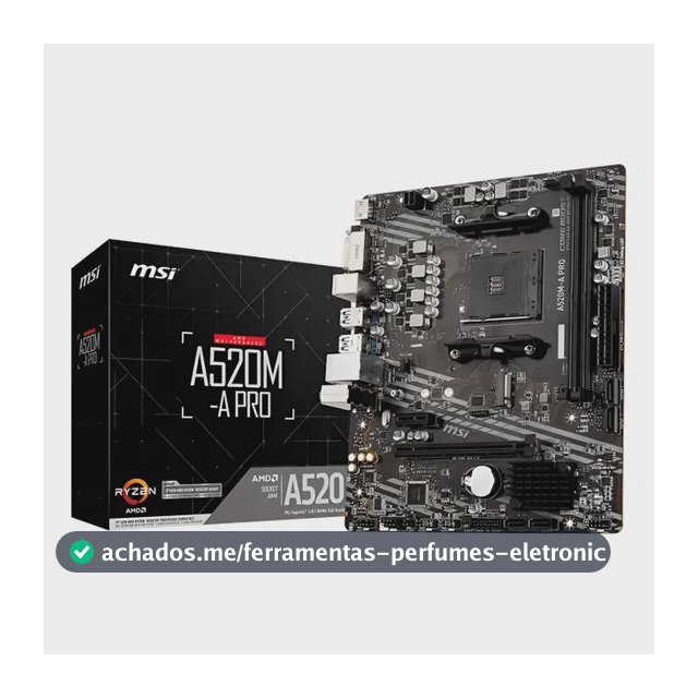 Placa-mãe Msi A520m-a Pro Am4 Matx Ddr4 Preto