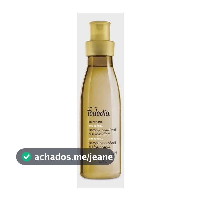 Natura Colonia Macadamia Tododia 200ml Body Splash