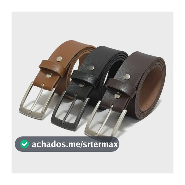 Kit 3 Cintos Social Masculino Do P Ao Plus Size Com Passante