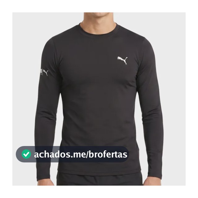 Camiseta Puma Térmica Manga Longa Proteção Uv 50+ Masculina