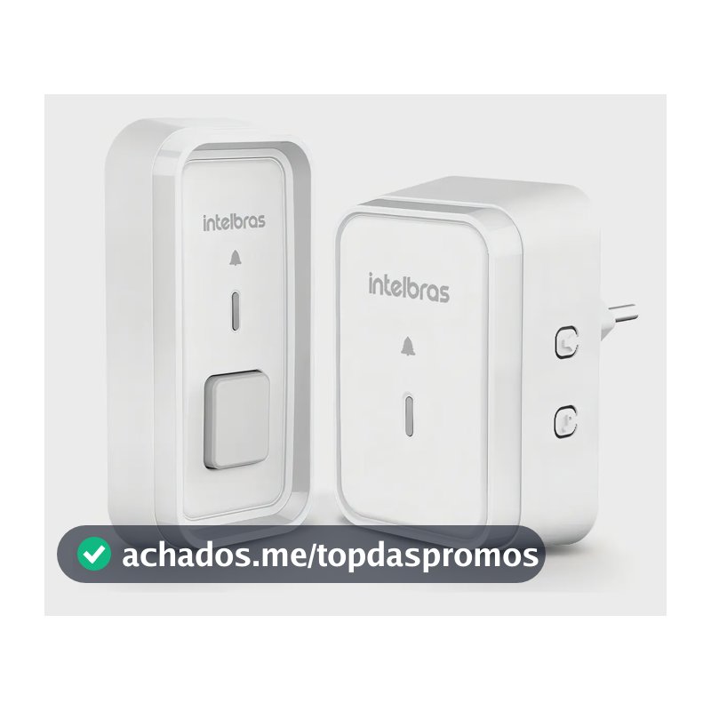 Campainha Sem Fio Intelbras Cib 101 Com Protetor 2 Entradas
