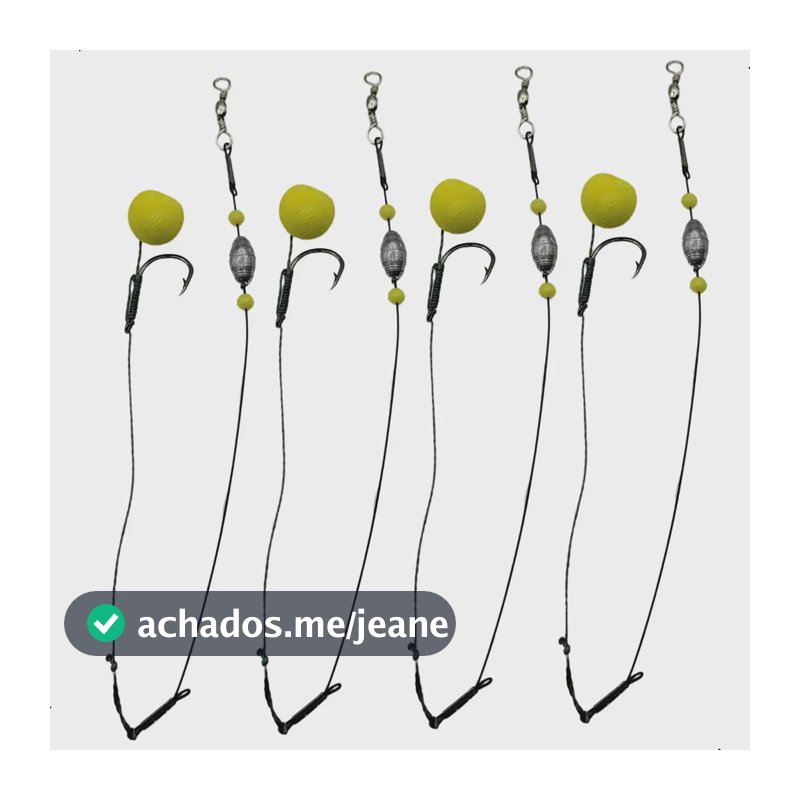 Chicote Pesca Carpa Cabeçuda Capim Americano 4pçs Summer